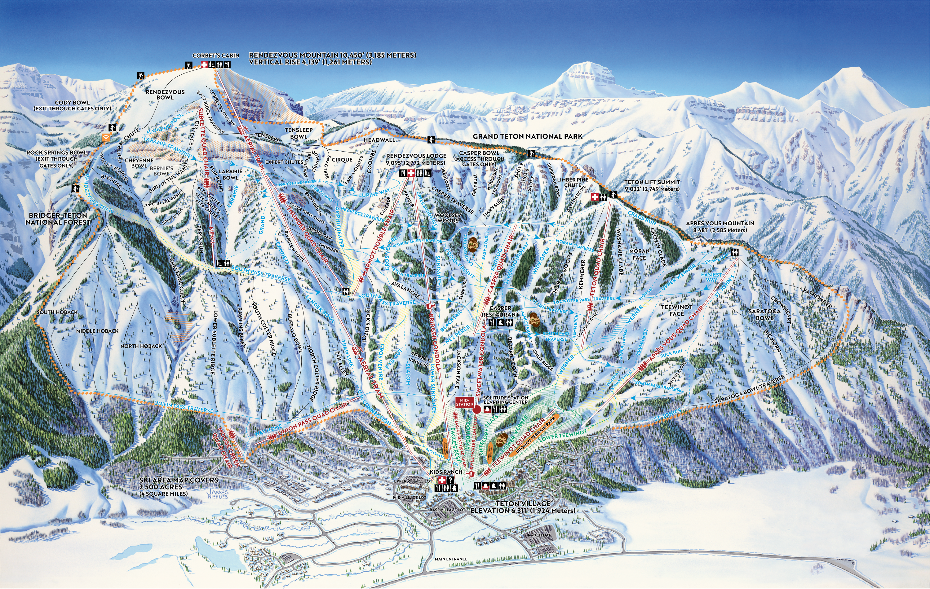 Jackson Hole Mountain Resort 2025–26 Trail Map