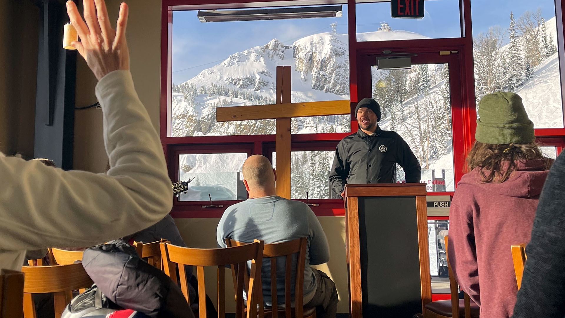 preaching at ski church