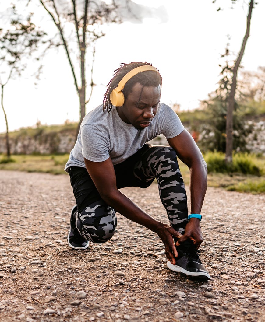 Man On A Run Who Has Foot Tendonitis In Rancho Santa Margarita.