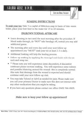Ingrown Toenail Document