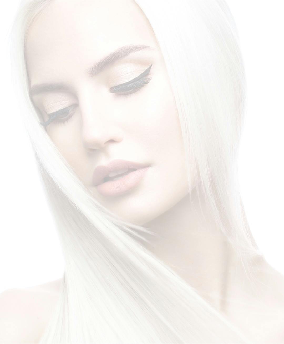 A blonde woman's face