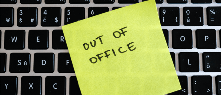 out of office note