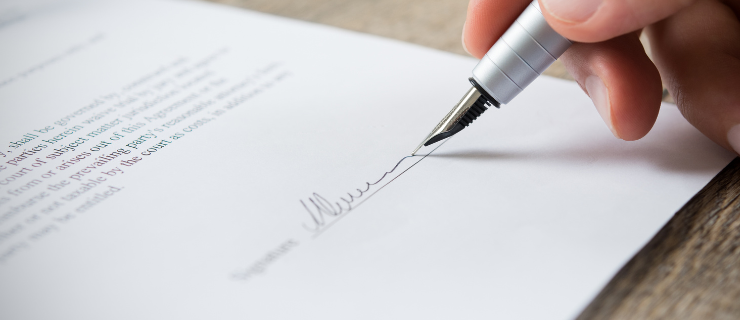 Signature contrat