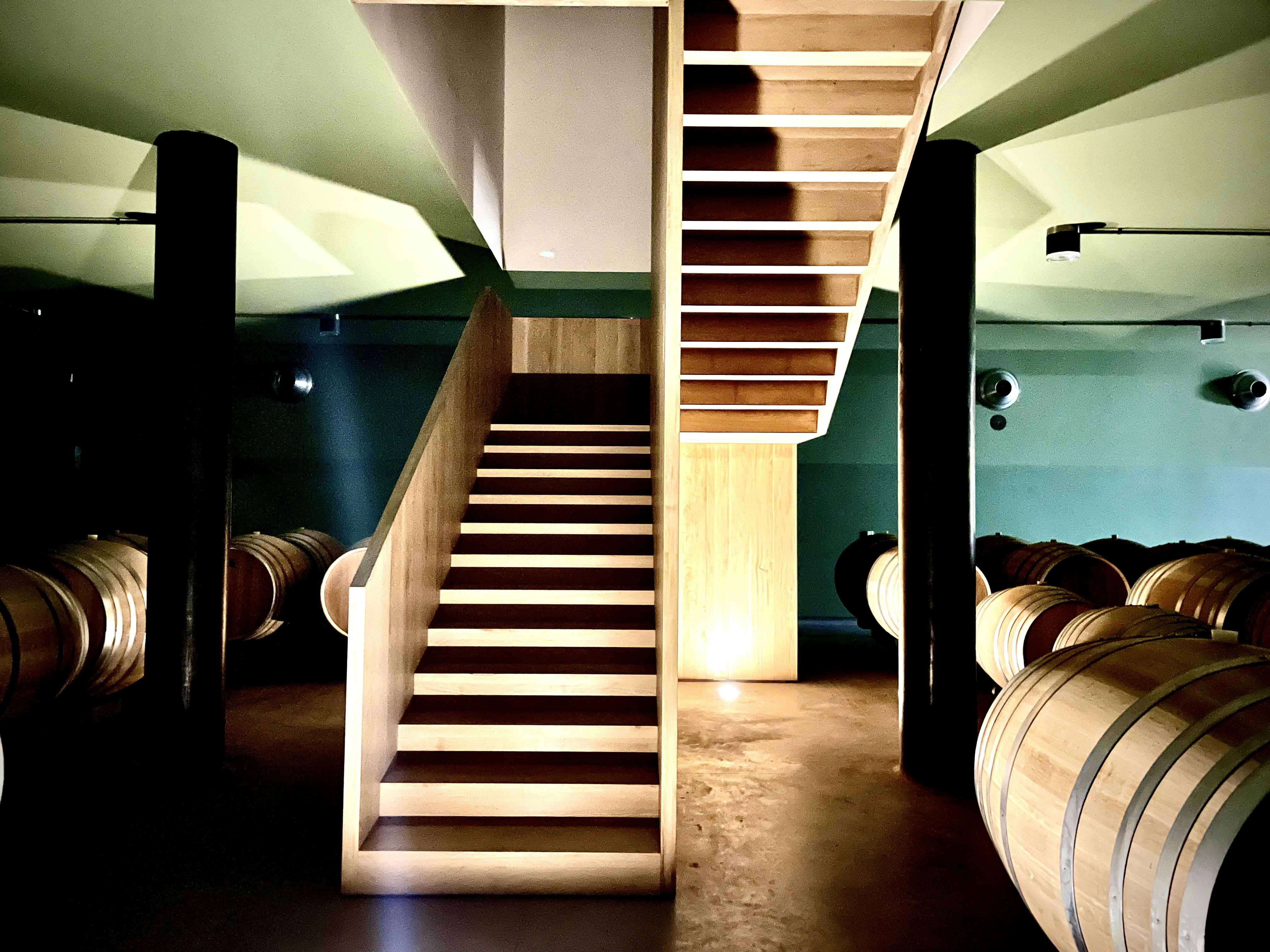 Staircase in the barrel room