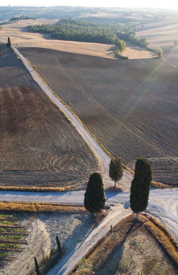 drone view star crossroad drone view star crossroad