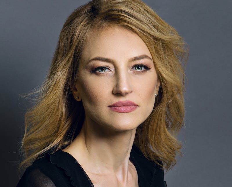 woman looking at camera