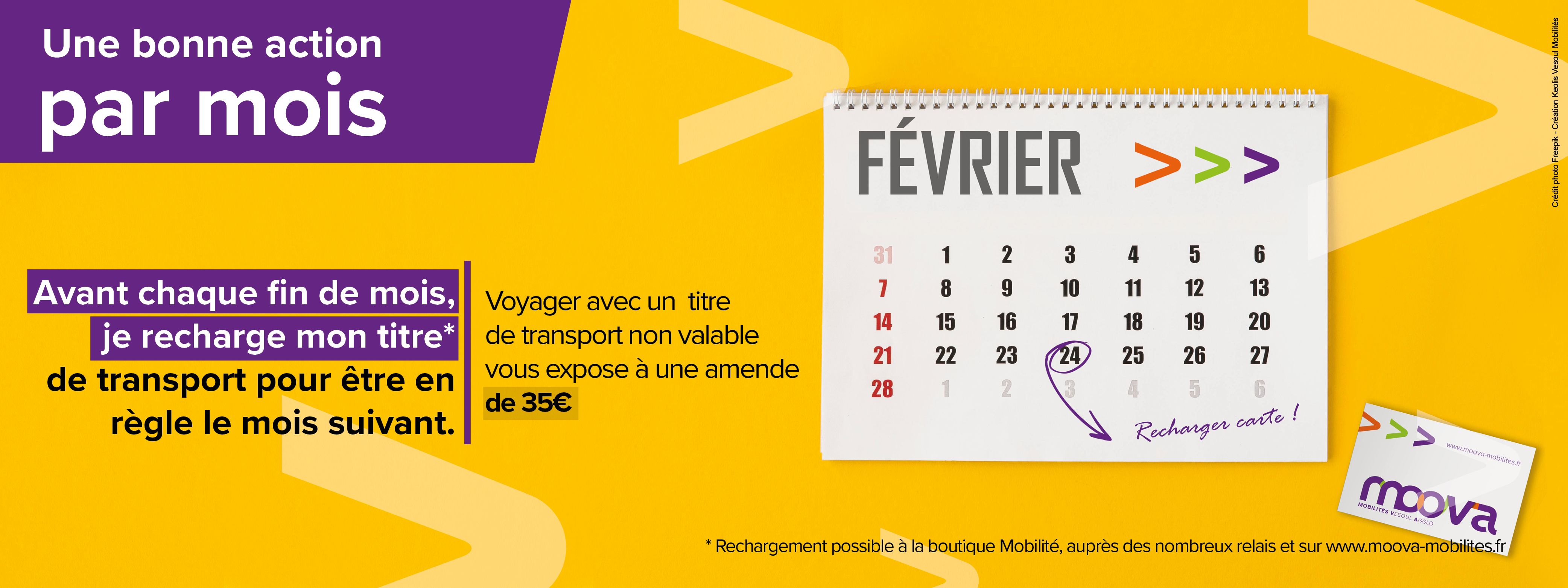 Rechargement de carte moova