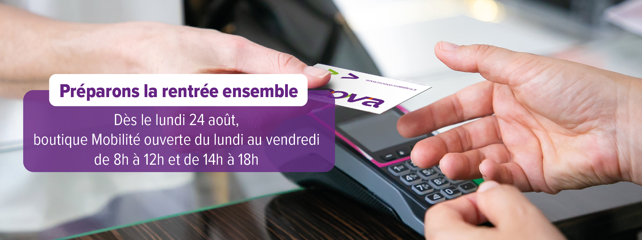 Nouveaux horaires boutique mobilités