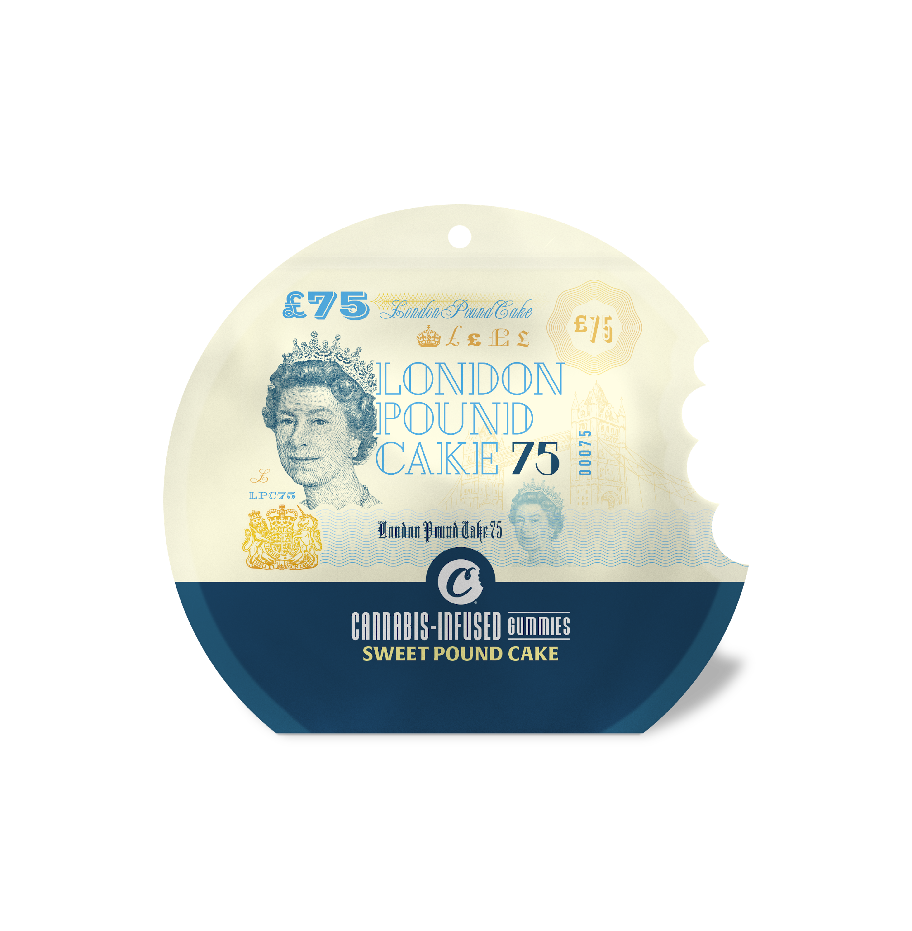 Cookies - London Pound Cake 75 - THC - Distillate - Gummies - Edible - 10ct Bag - 100mg - CA