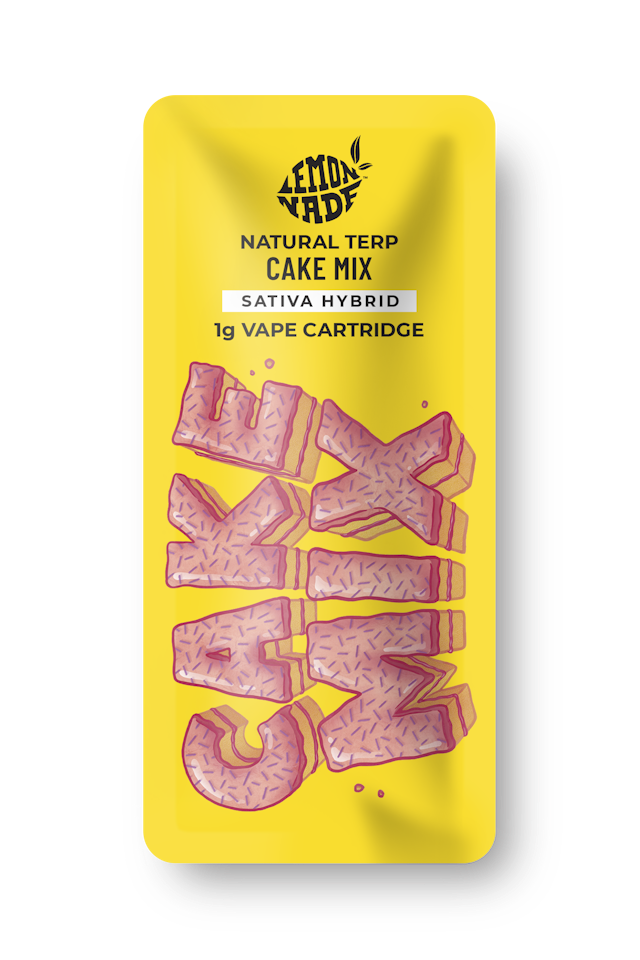 Lemonnade Cake Mix THC Distillate Cartridge Vape Fat Boy
