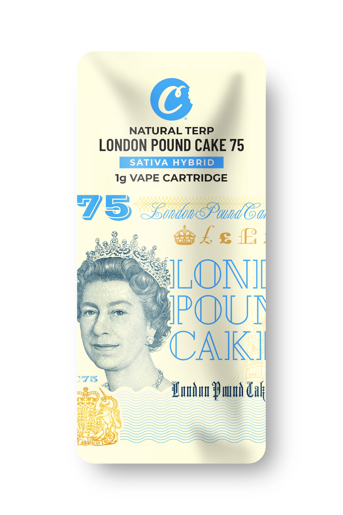 Cookies London Pound Cake 75 THC Distillate Cartridge Vape