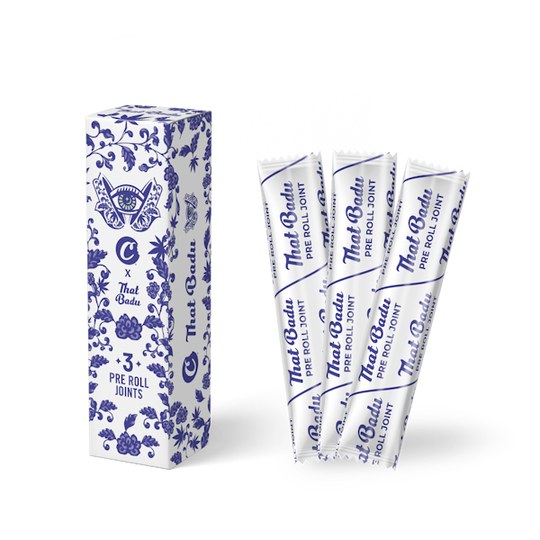 Cookies That Badu THC Non Infused Joint Preroll 3pk Box