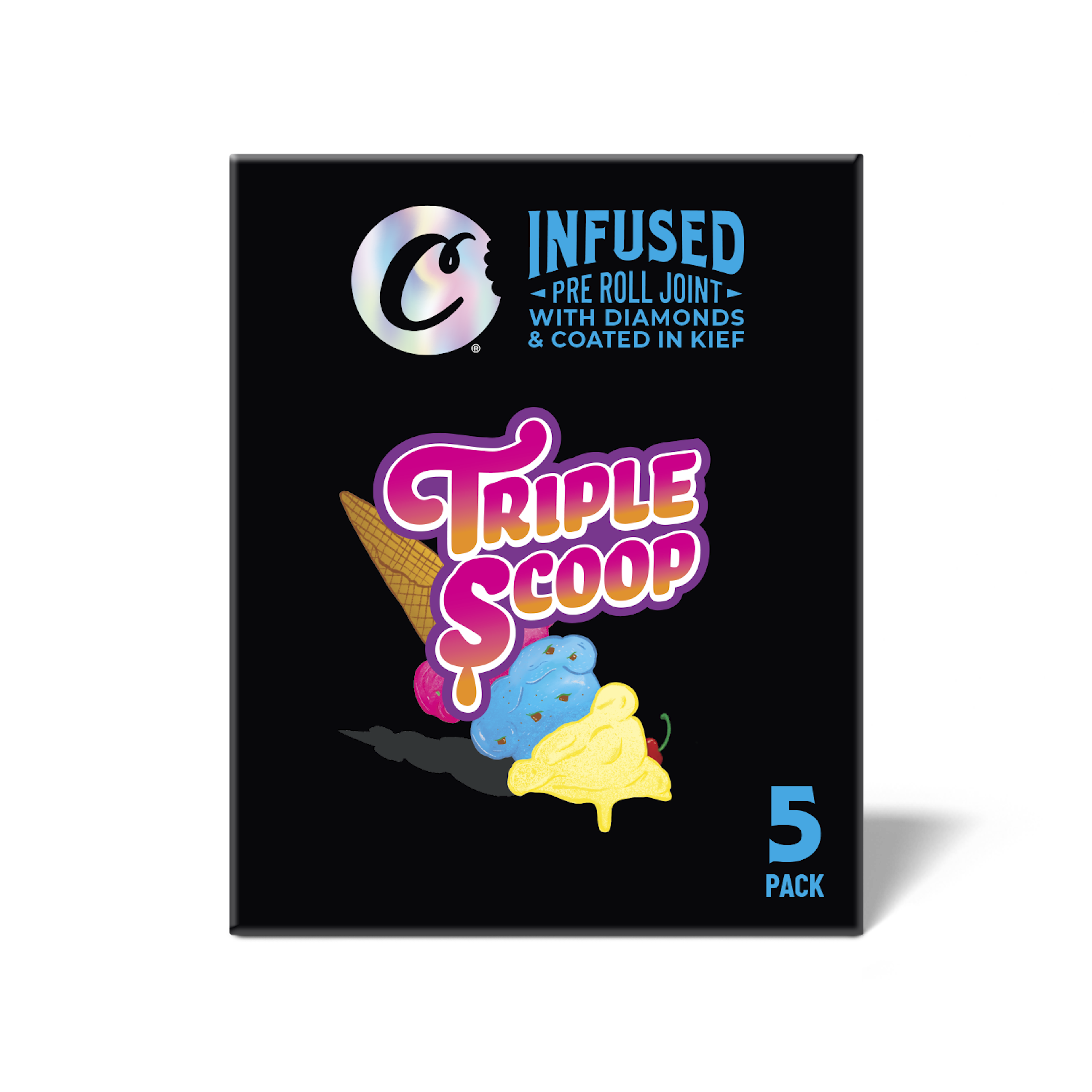 Cookies - Triple Scoop - THC - Infused - Joint - Preroll - 5pk - Glass Tube - Carton - 2.5g - CA