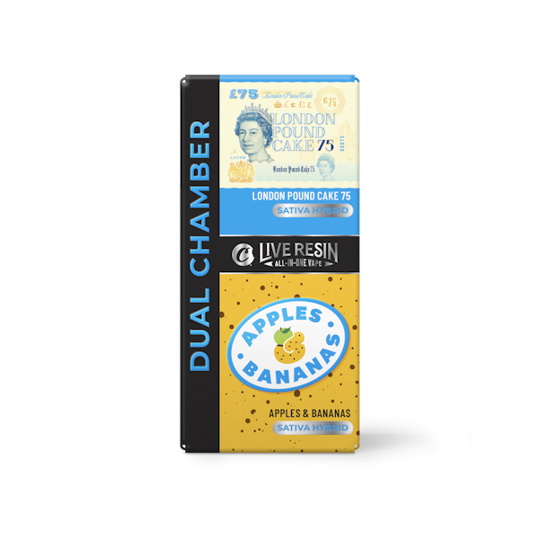 Cookies London Pound Cake 75 / Apples & Bananas THC Vape Live
