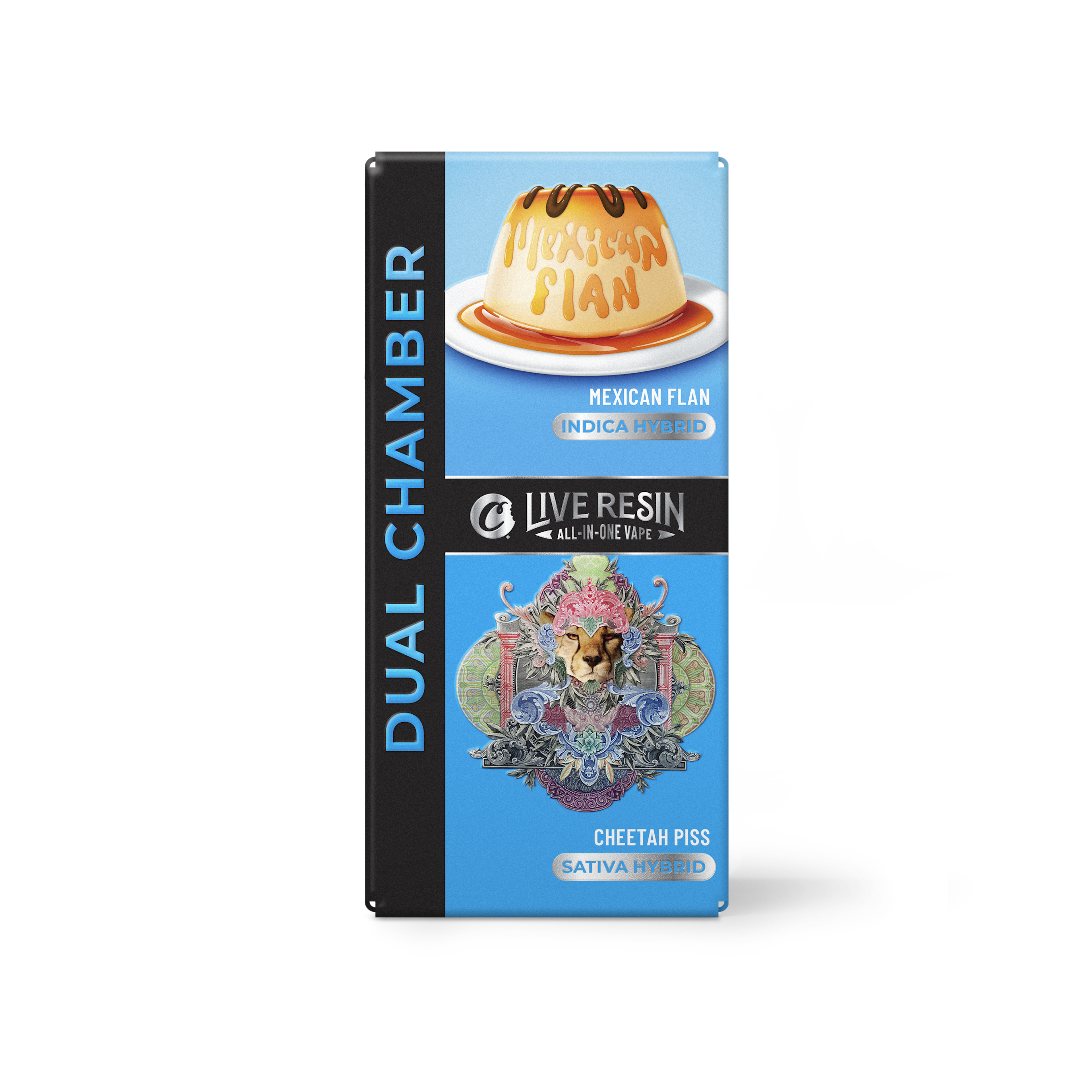 Cookies - Mexican Flan / Cheetah Piss - THC - Live Resin - Dual Chamber - Vape - 2pk - AIO - Pouch - 1g - CA