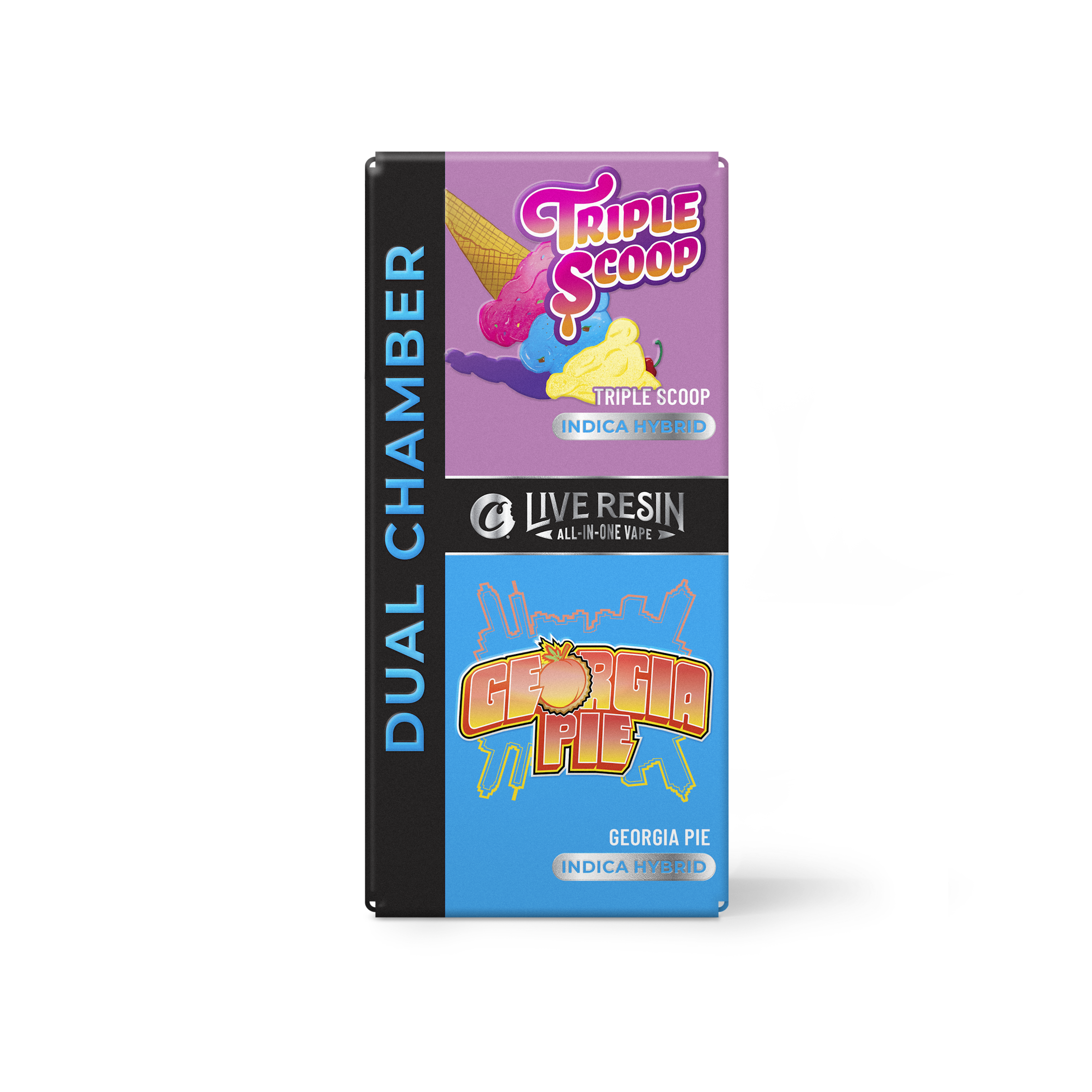 Cookies - Triple Scoop / Georgia Pie - THC - Live Resin - Dual Chamber - Vape - 2pk - AIO - Pouch - 1g - CA