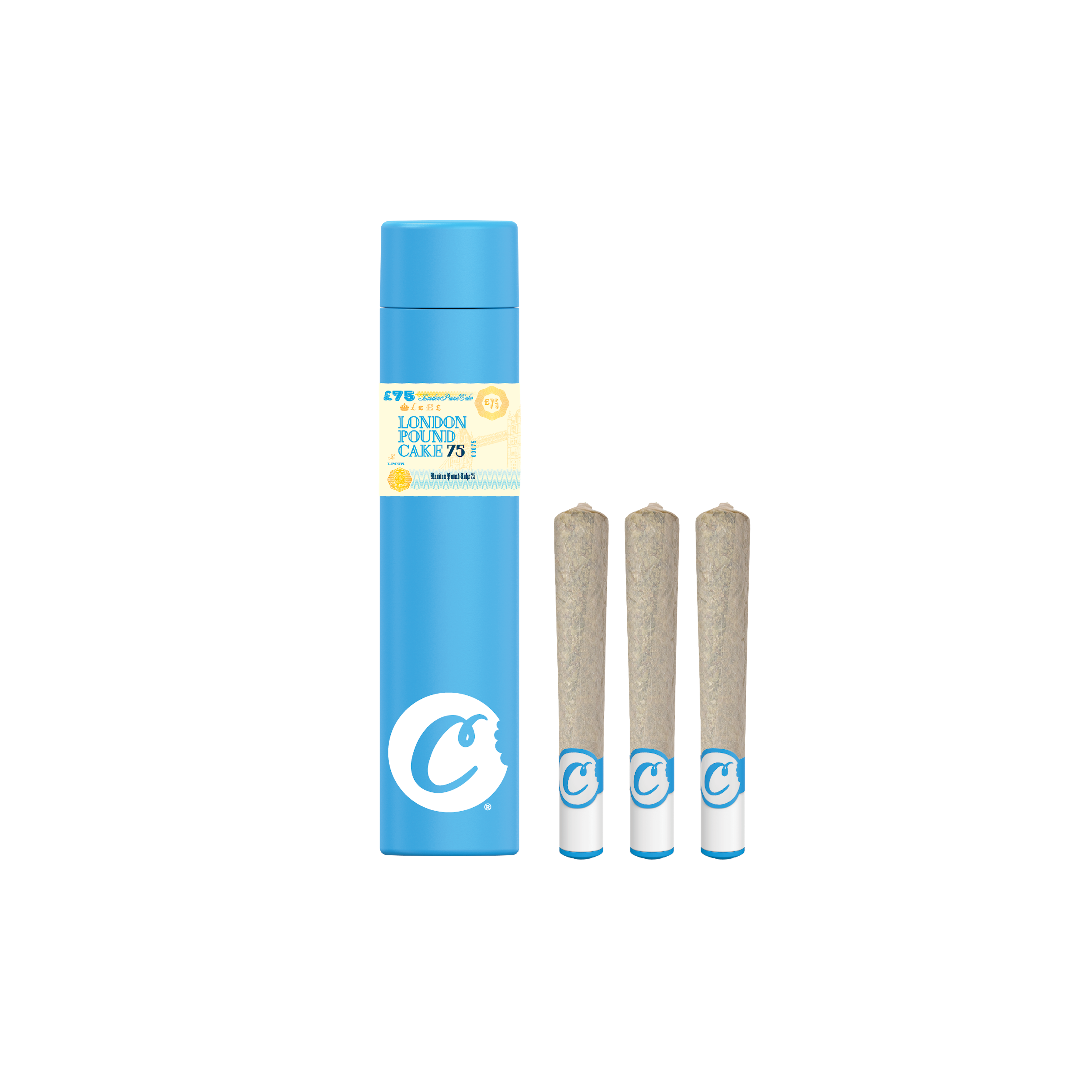 Cookies - London Pound Cake 75 - THC - Infused - Joint - Preroll - 3pk - 1.5g - ON