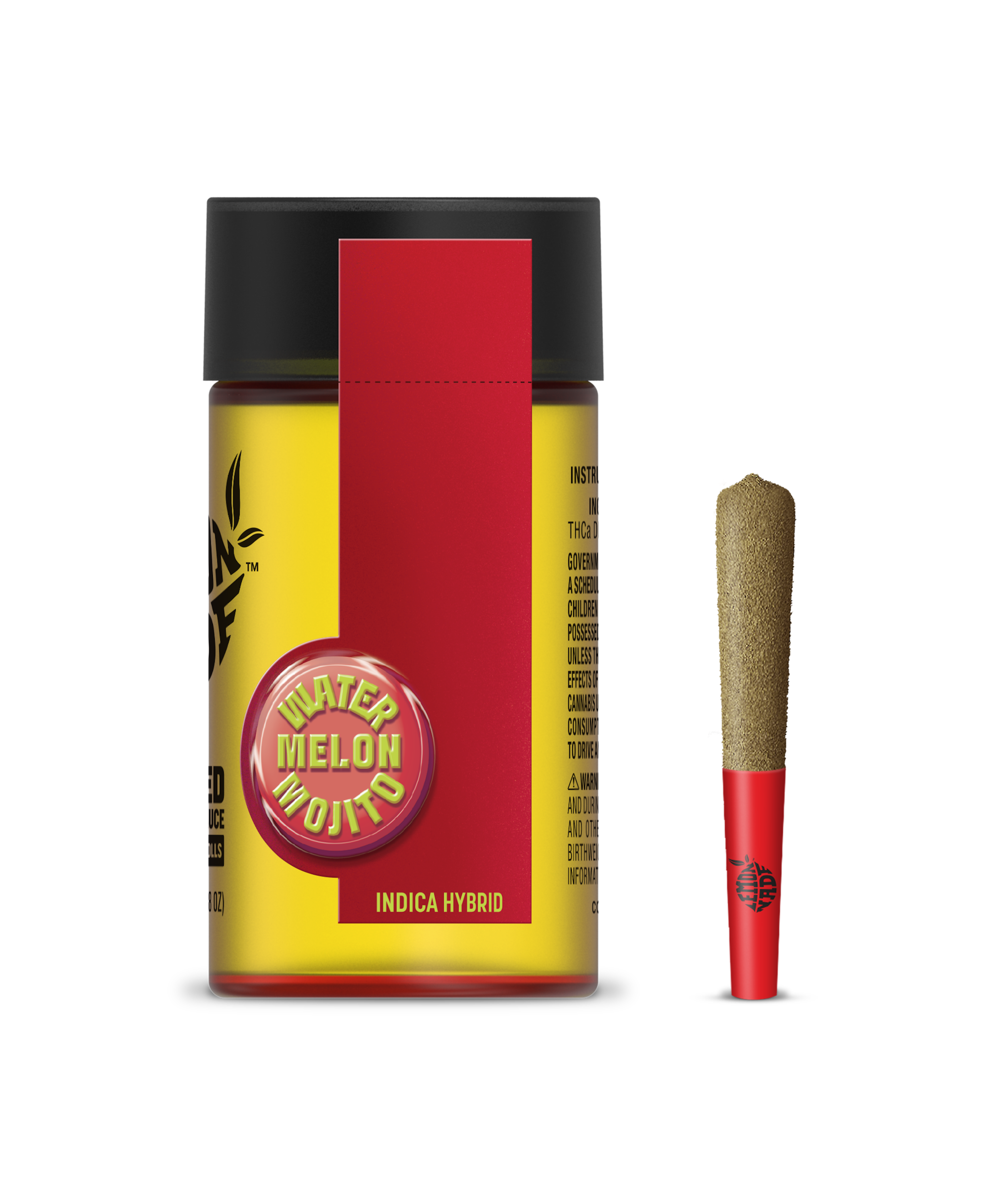 Lemonnade - Watermelon Mojito - THC - Infused - Joint - Preroll - 5pk - 2.5g - CA