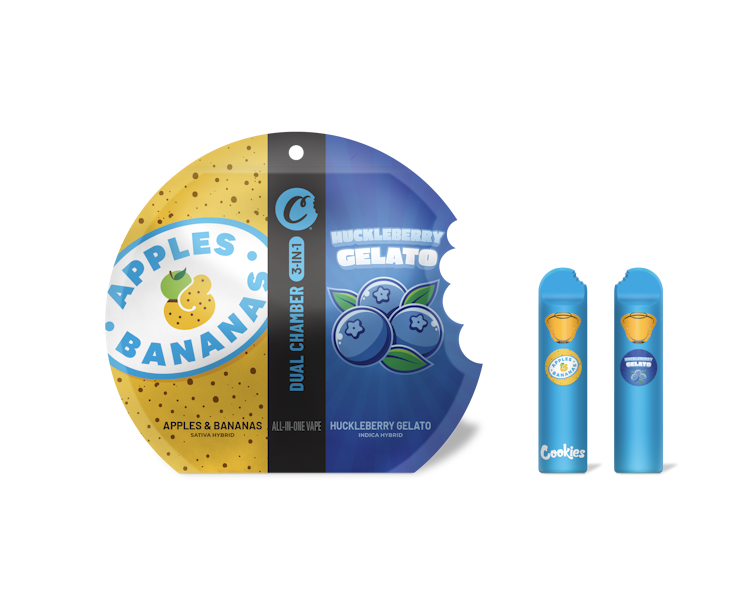 Cookies - Apples & Bananas / Huckleberry Gelato - THC - Vape - Canna Terp  Dual Chamber - Vape - 1g - CA | Vape