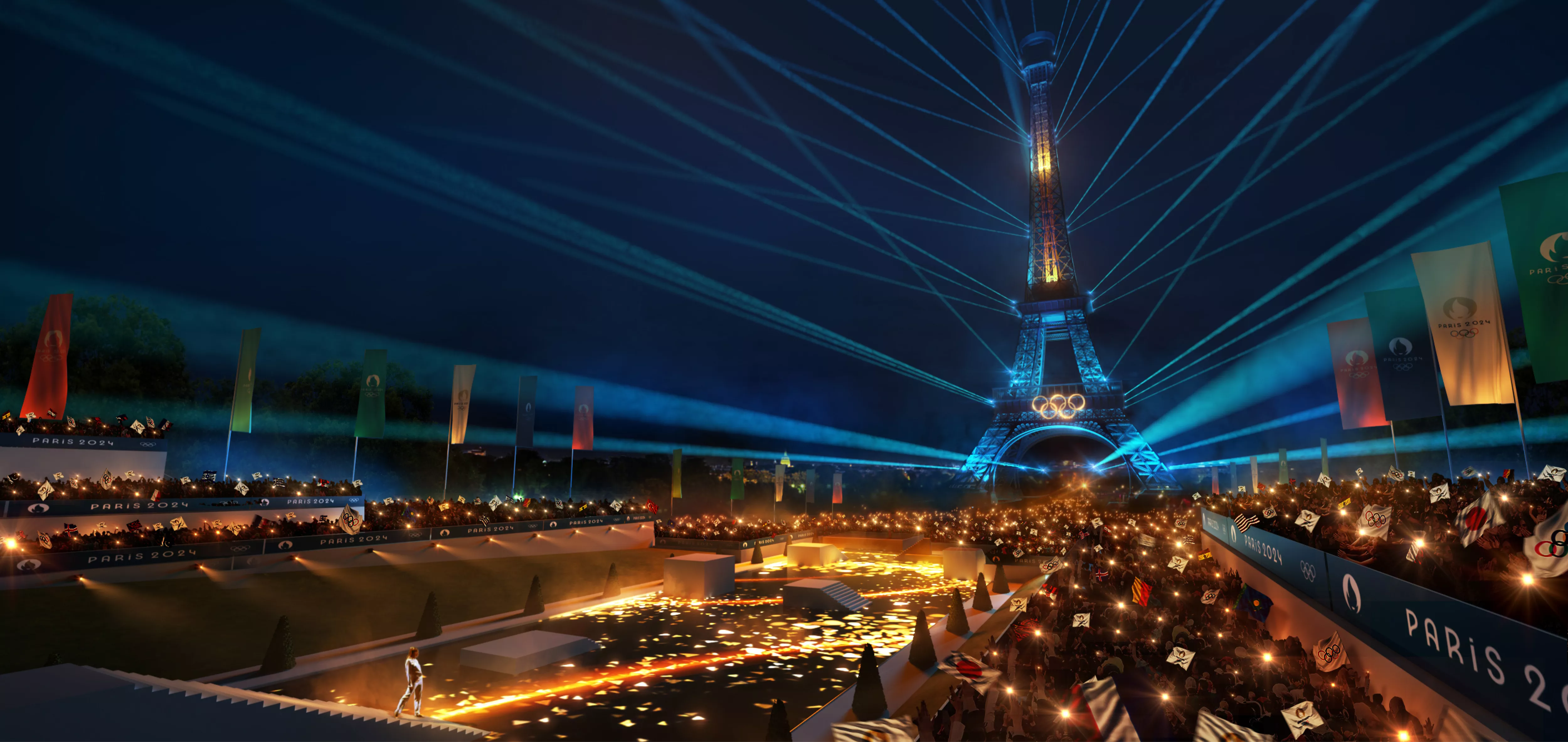 JO Paris 2024 - Maquette 3D - Opéra éphèmère au Trocadéro