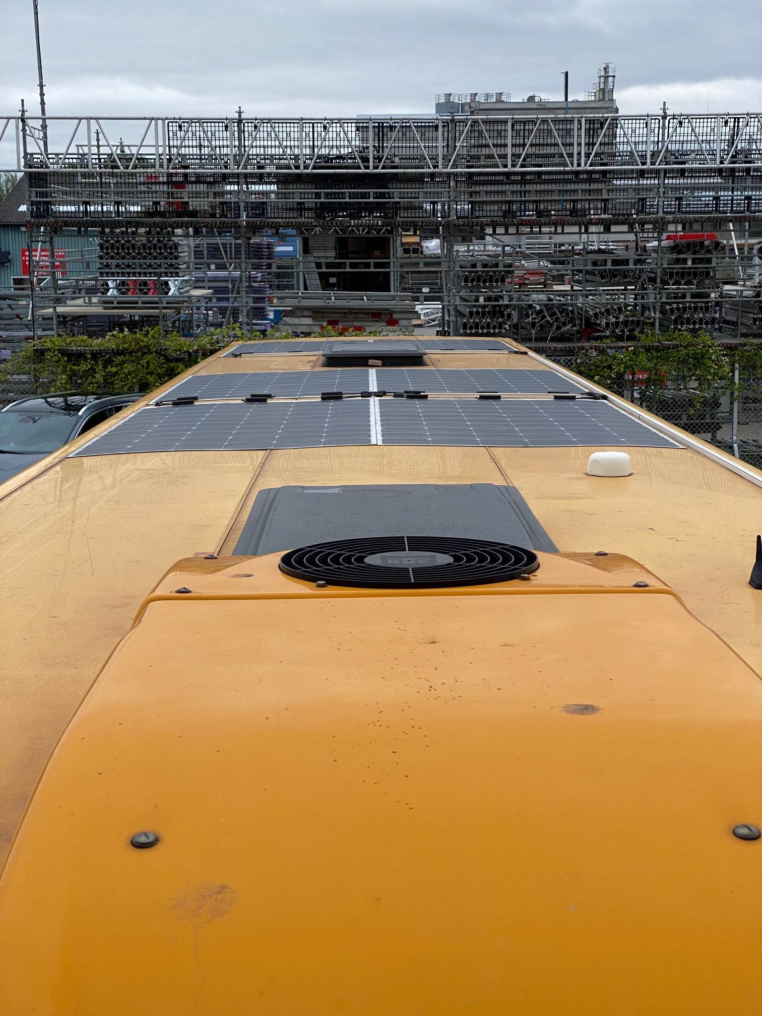 Solar panels on a bus