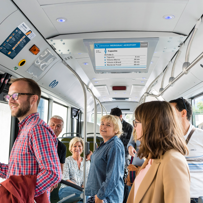 Passengers in a bus