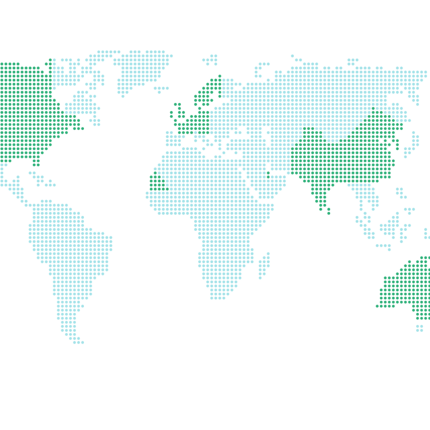 Keolis dans le monde Carte du monde sur laquelle 15 pays sont en vert pour indiquer la présence de Keolis