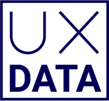Logo UX Data Bleu outremer sur fond transparent