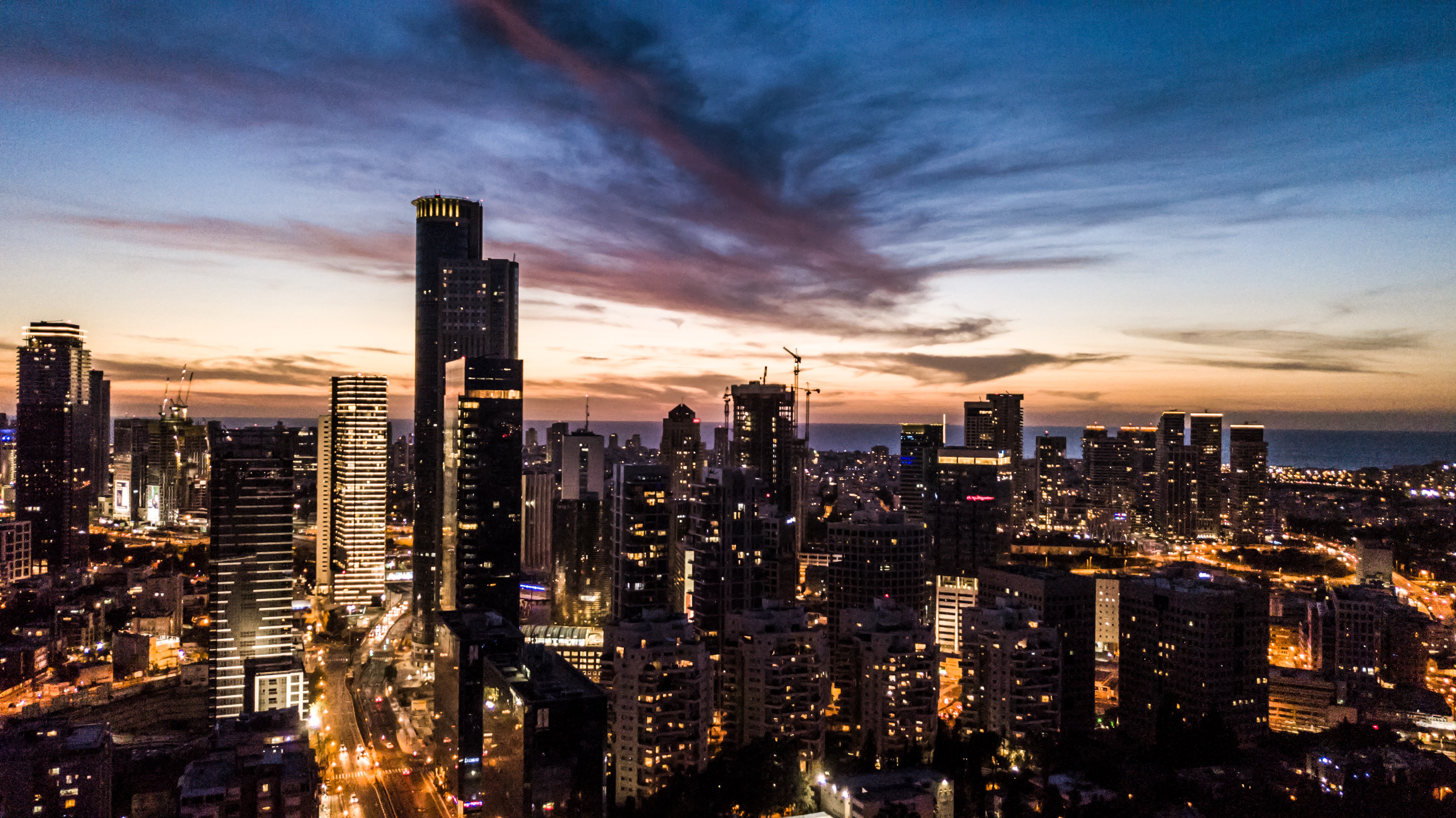 Vue aérienne de Tel-Aviv