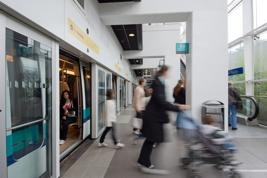 Exit from the metro in Rennes