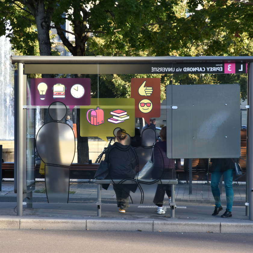 Example of nudge at Place de la République in Dijon