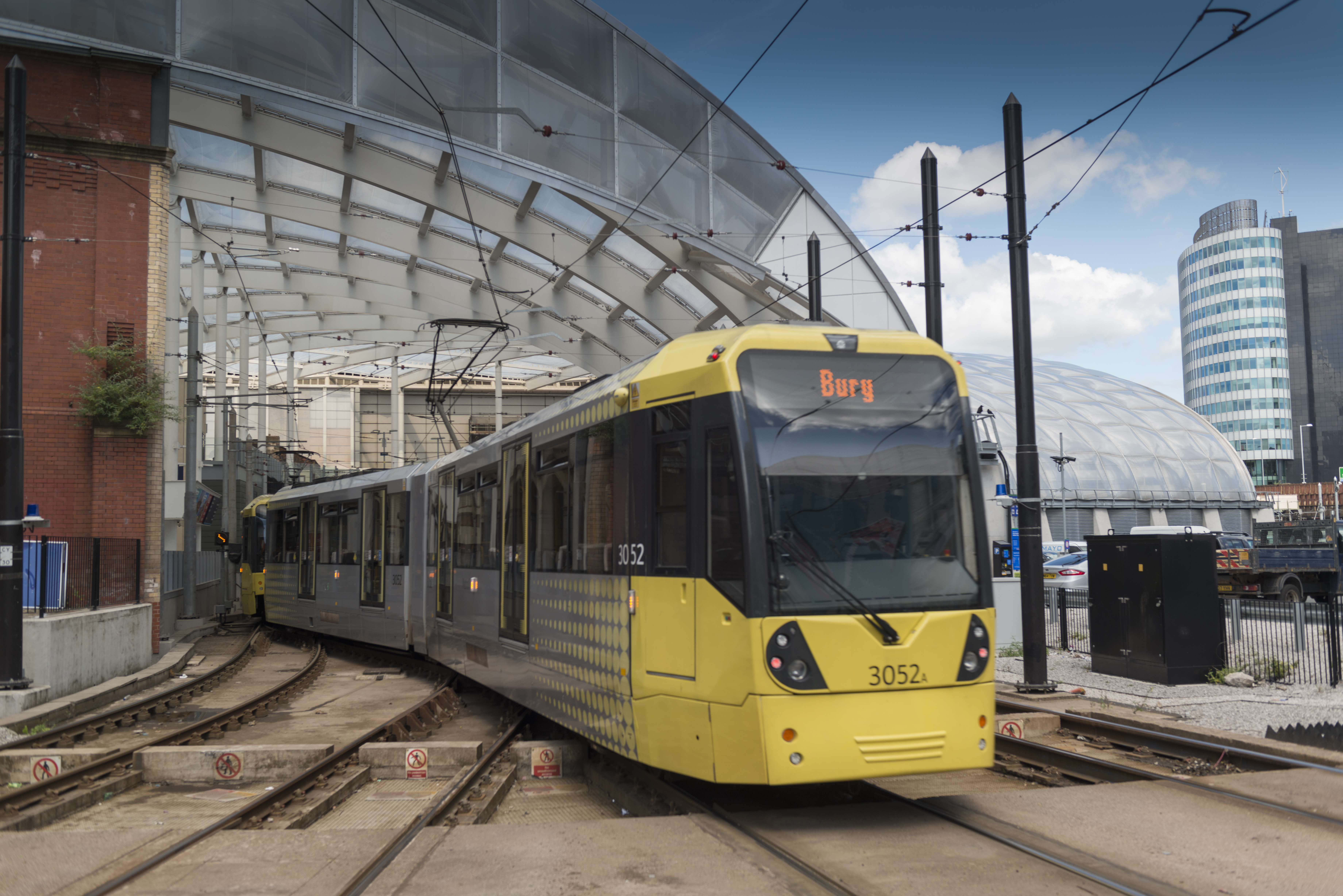 Métro de Manchester sur les rails