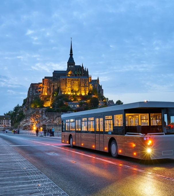 Keolis operates the shuttle service to Mont Saint-Michel