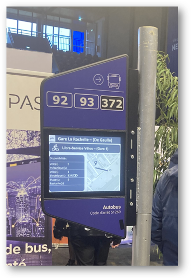 The bus stop signage system developed by BusPas uses artificial intelligence to provide the right information at the right time to the right person.