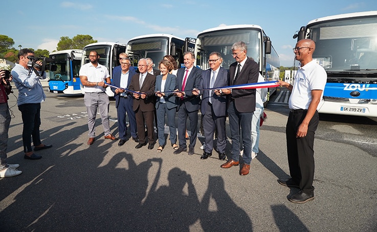 Inauguration de la nouvelle flotte de bus électriques du réseau ZOU !