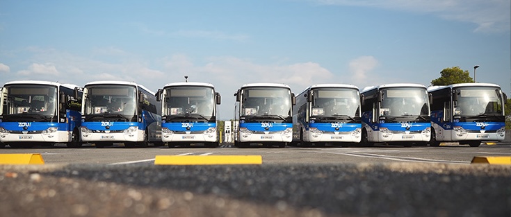 Flotte de bus électriques du réseau ZOU !