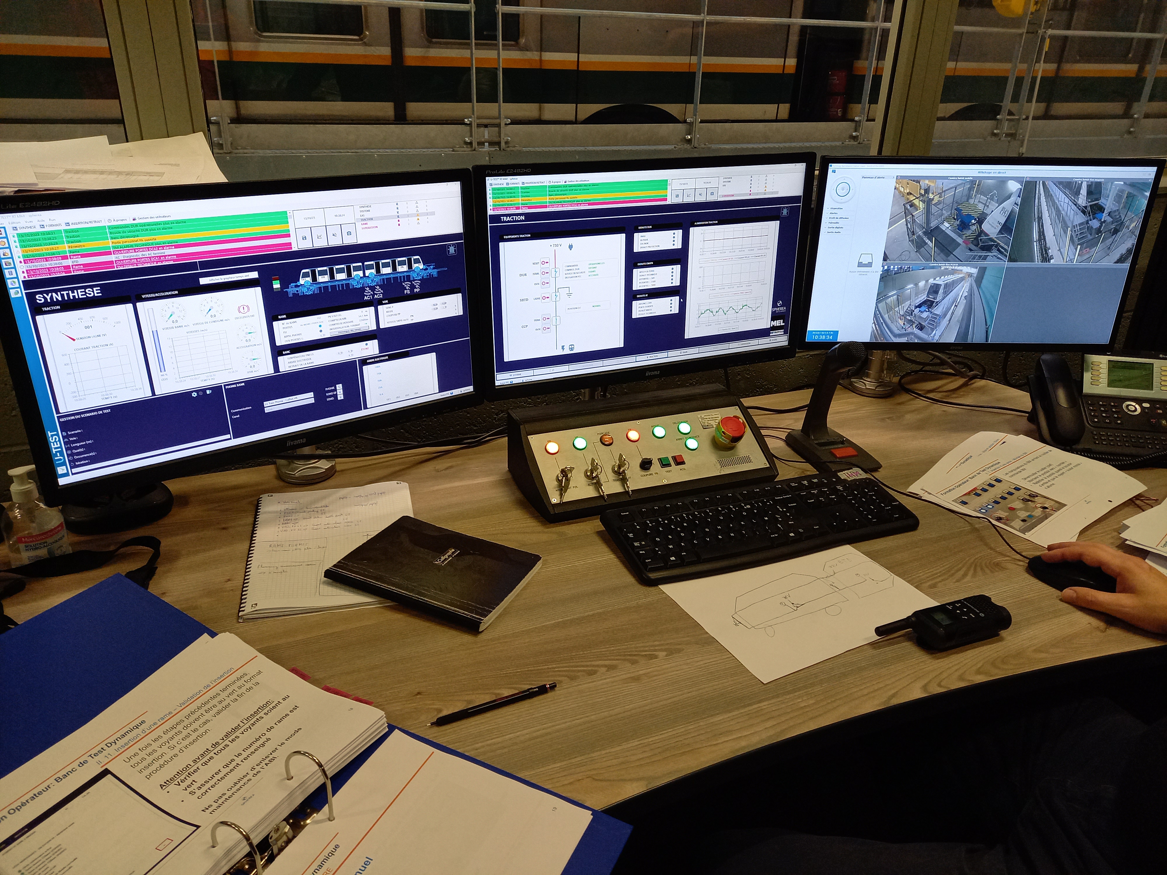 Test bench control station in Lille Test bench control station in Lille