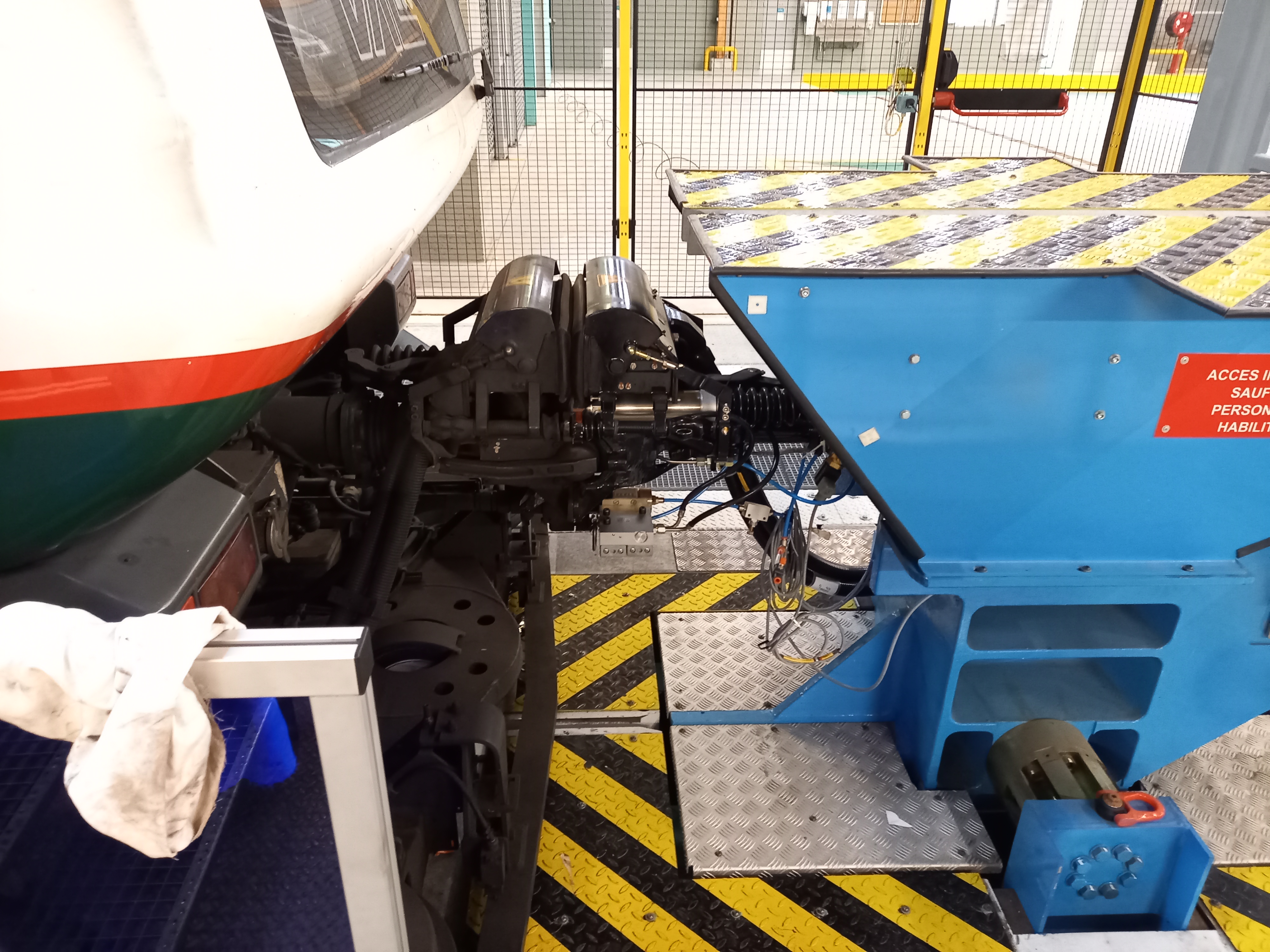 System for attaching the test bench to the automatic metro System for attaching the test bench to the automatic metro