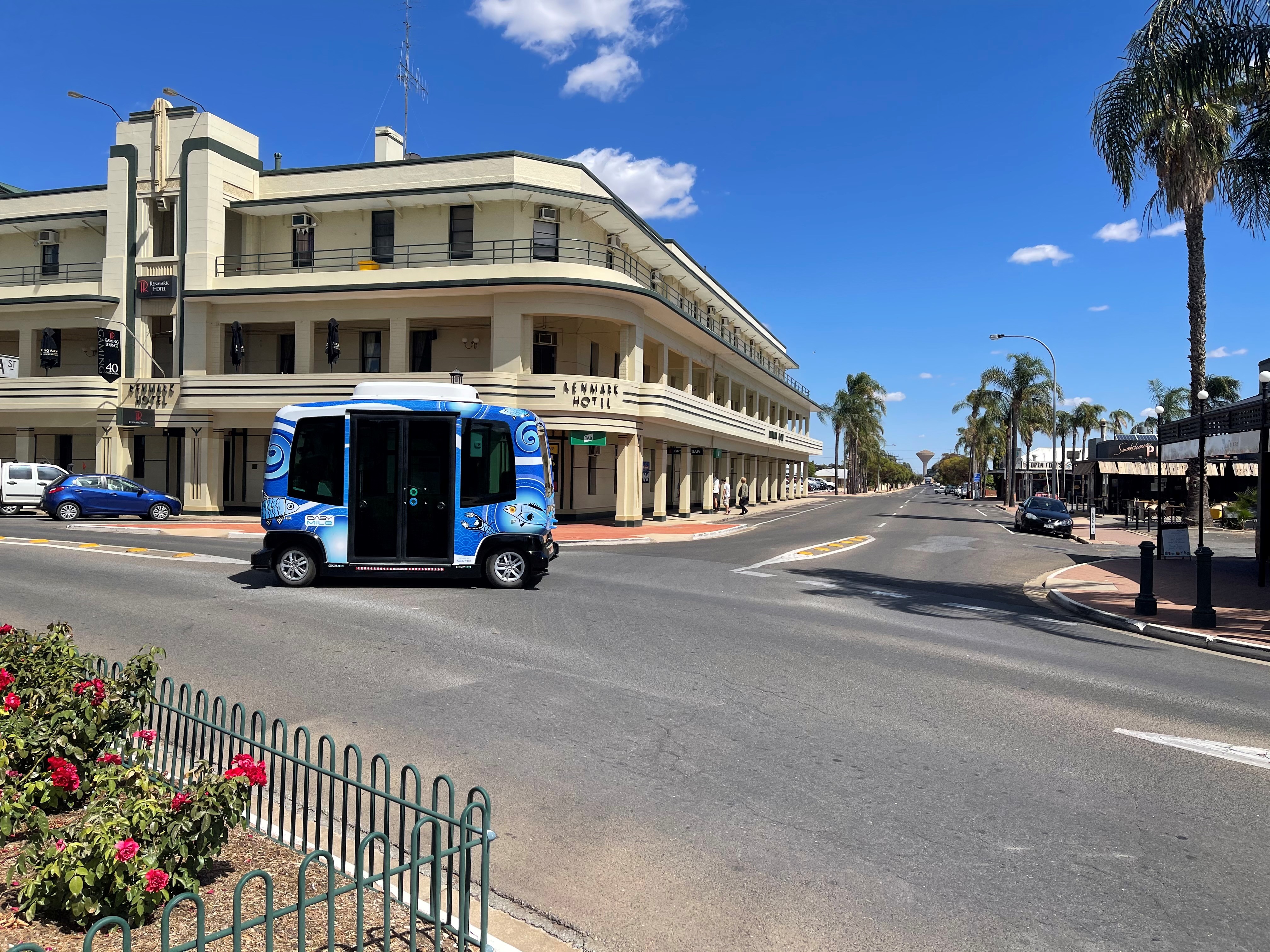 Autonomous vehicle in Renmark, southern Australia