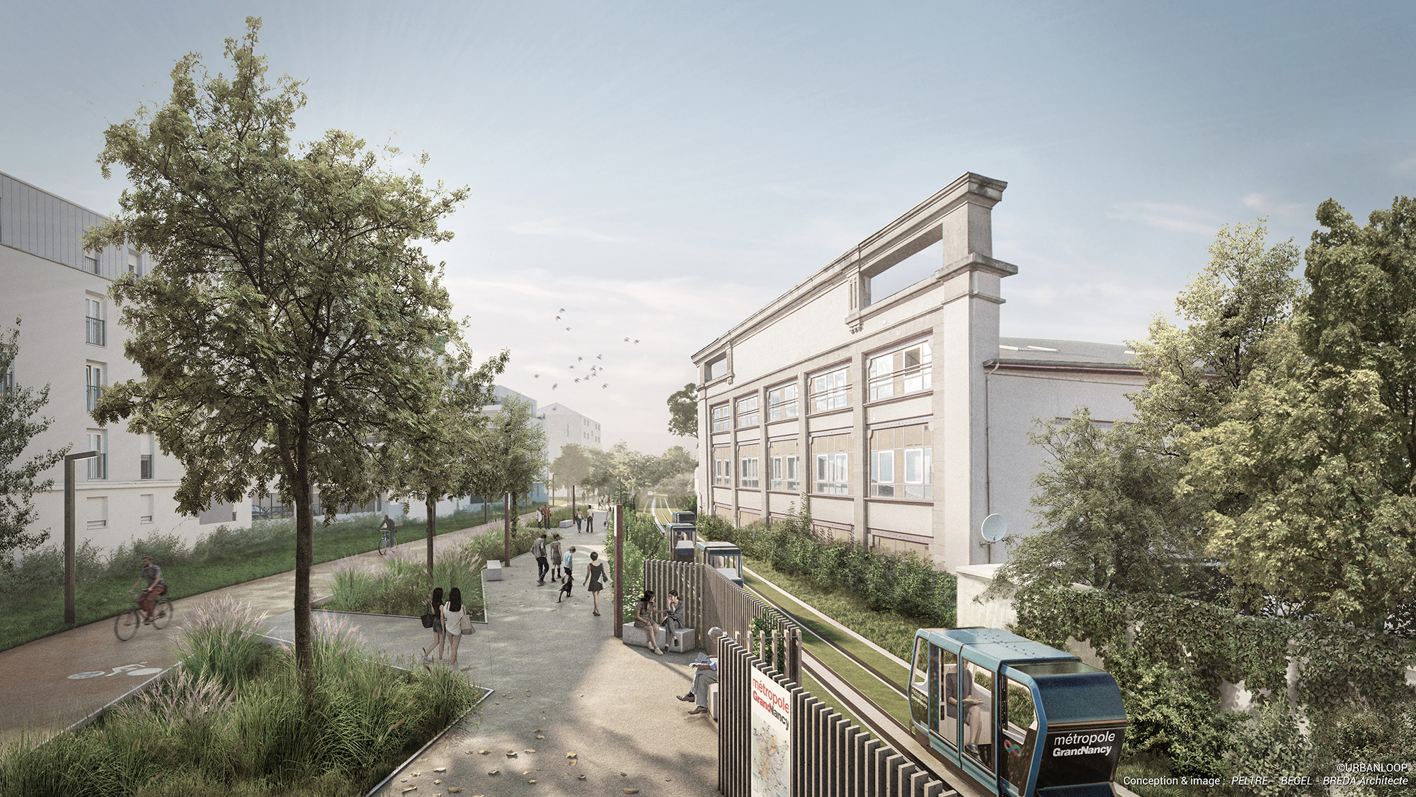 Modélisatio 3D d'un circuit Urbanloop à Nancy