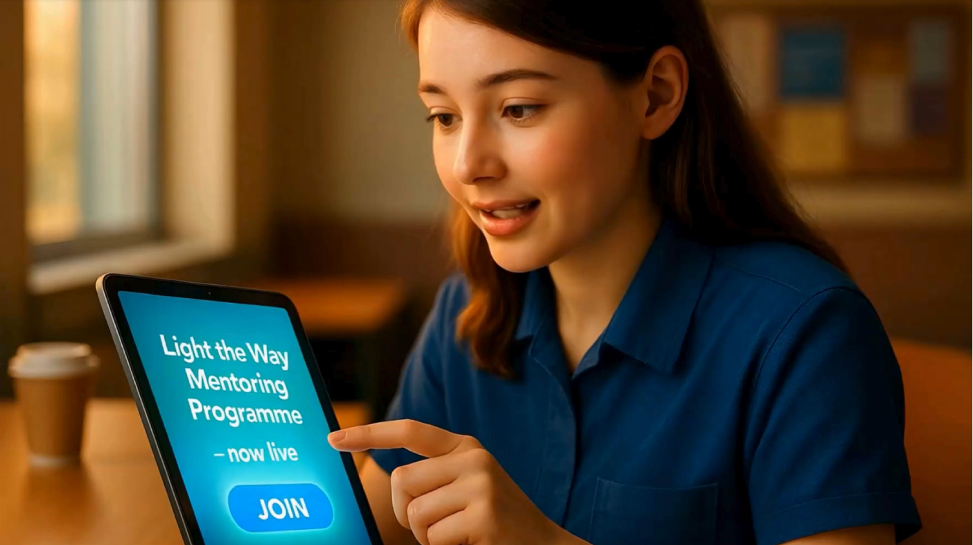 Screenshot of the Light the Way programme presentation video