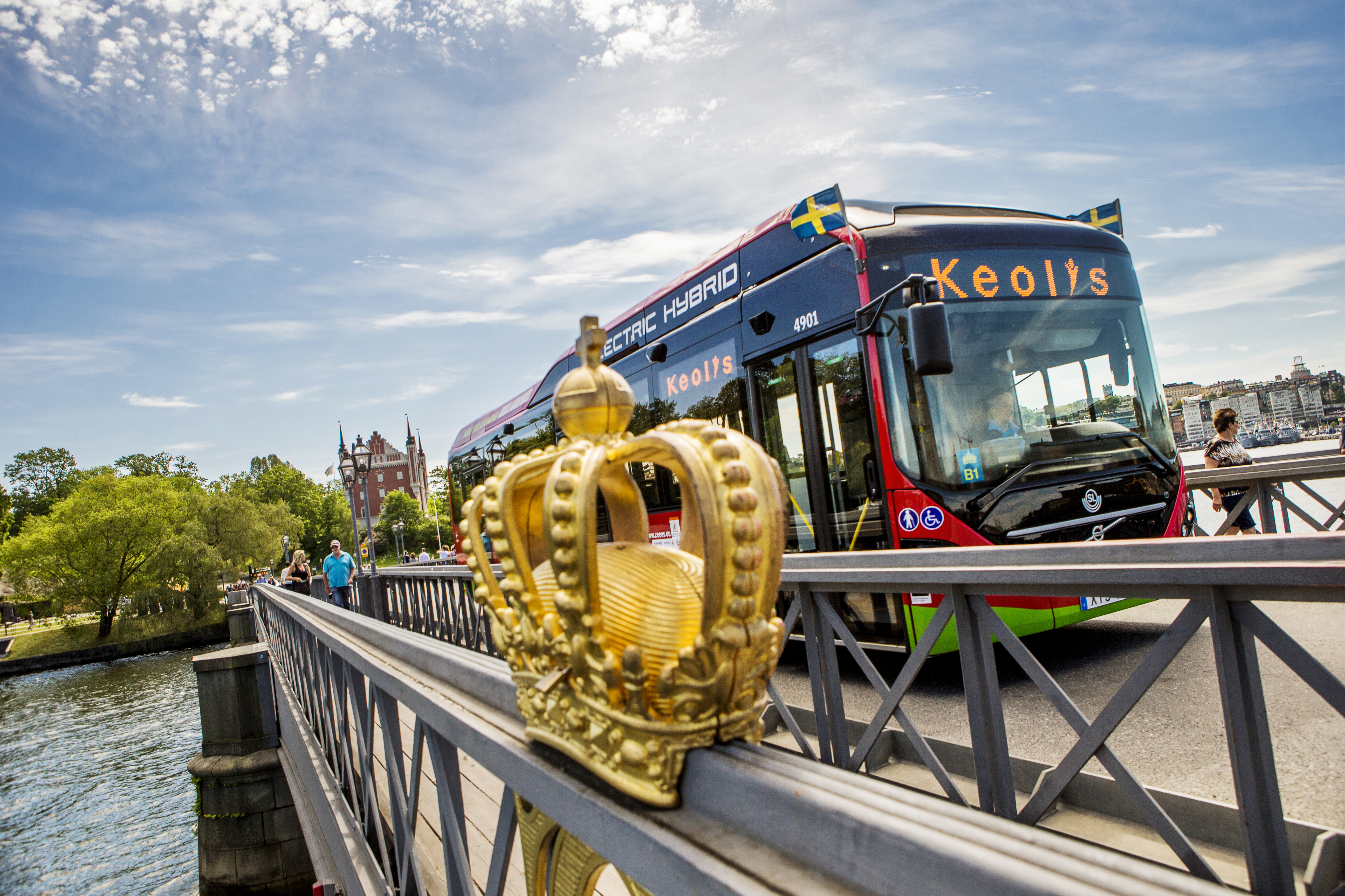 Un bus électrique Keolis en Suède