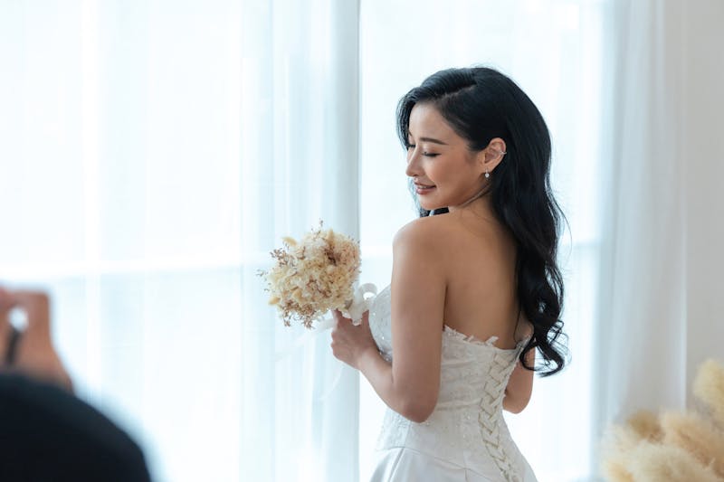 Bride on her wedding day