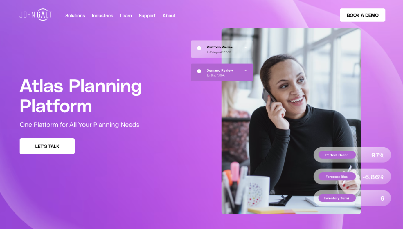 Atlas Planning Platform website preview