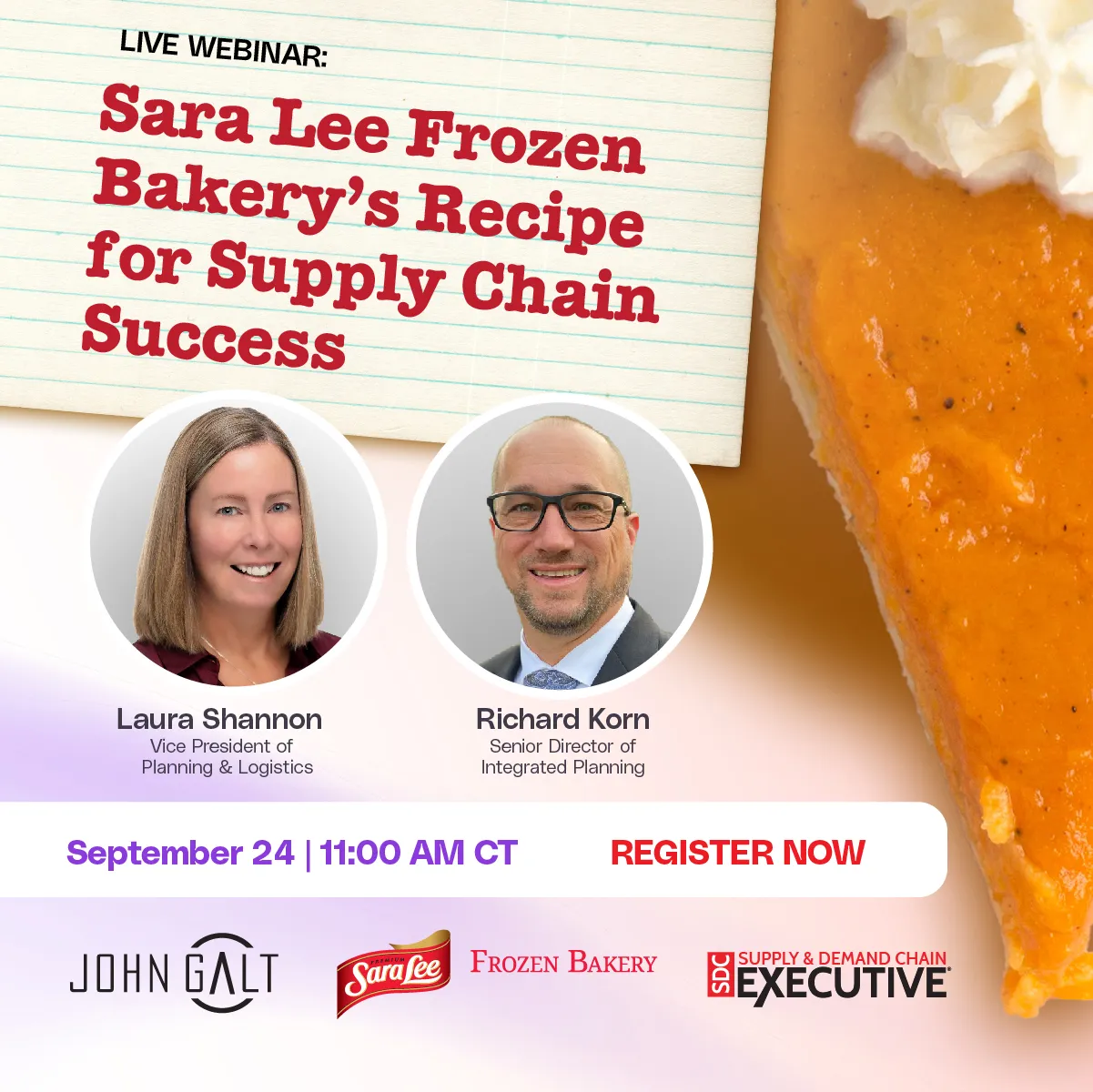 Live Webinar: Sara Lee Frozen Bakery Shares Recipe for Supply Chain Transformation Success Social