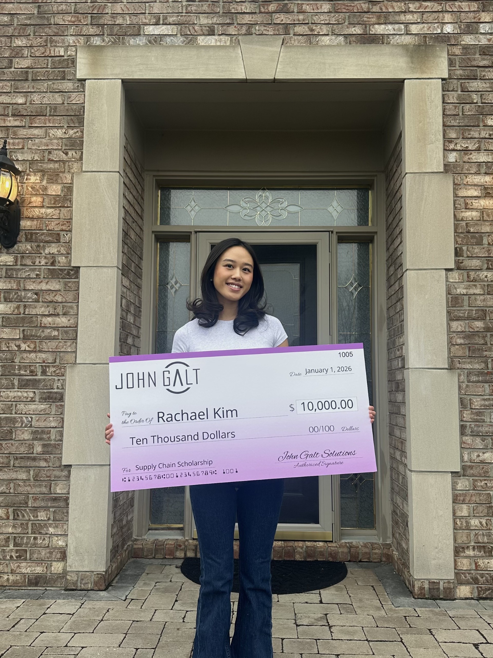Rachel Kim 2026 January Scholarship Winner