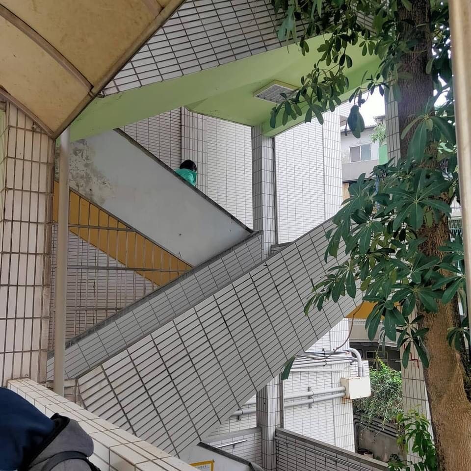 Staircase of local primary school, Taiwan