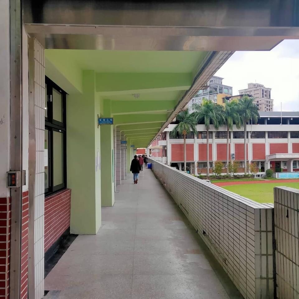 Corridor of local primary school, Taipei, Taiwan. 