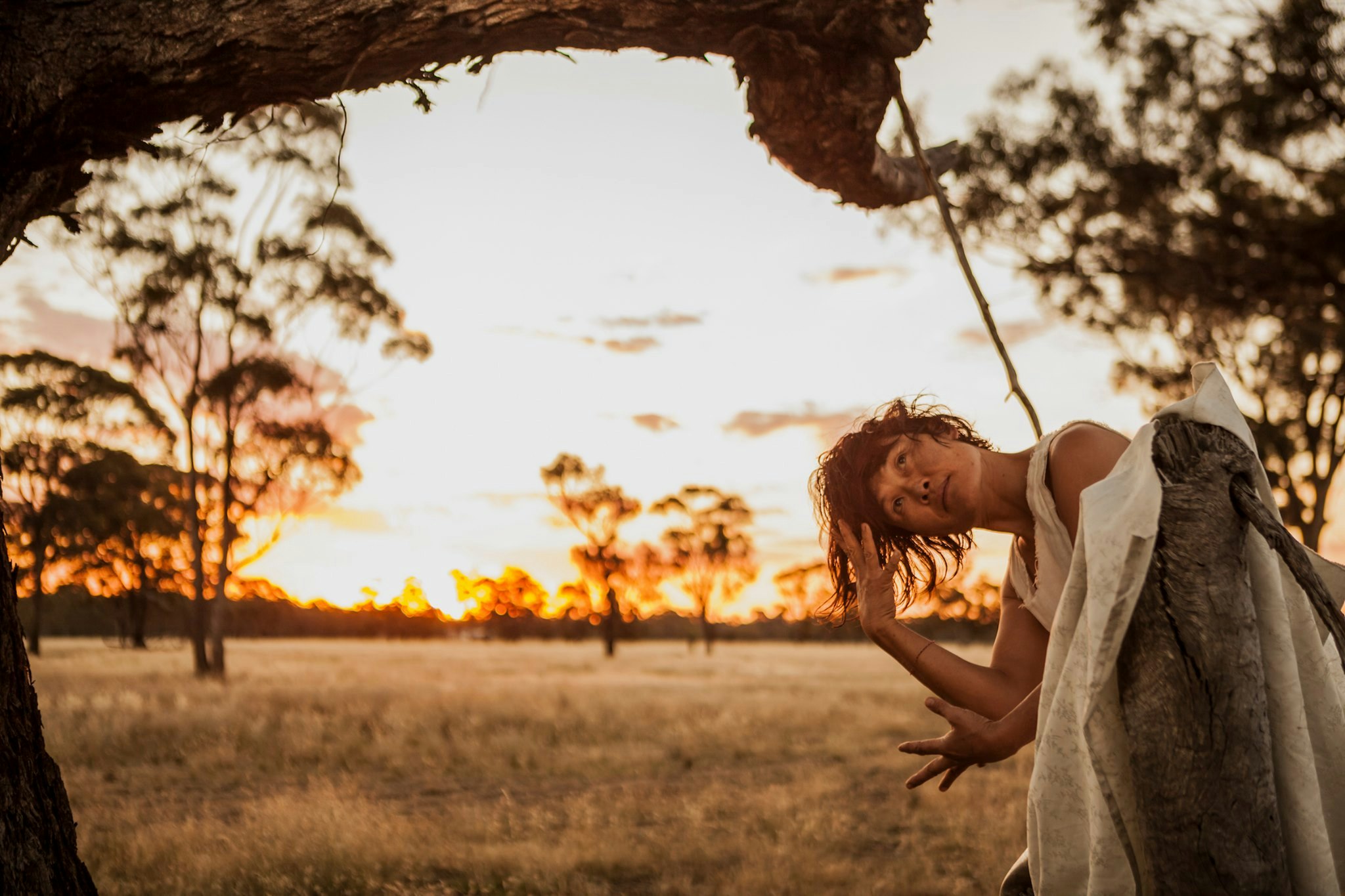 Yumi Umiumare, Butoh Residential workshop in Wimmera, Victoria, 2018; courtesy the artist; photo: Vikk Shayen