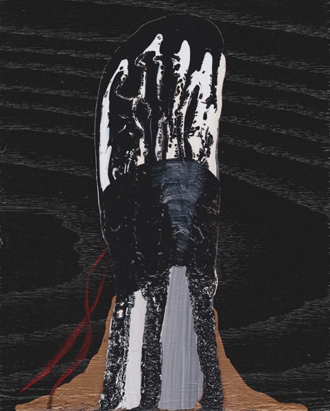 OMVBICS, COUP D’ETAT ‘The Black’, 2013, latex on panel, 25.4 x 30.5 cm; courtesy the artist.